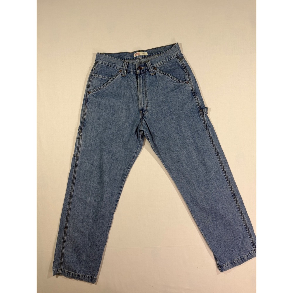Signature by Levi Strauss Mens Carpenter Jeans Light Wash Workwear Denim 32x30